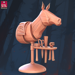 3D Printed STL Miniatures Saddlemaker Set 28 - 32mm War Gaming D&D (Online Only)