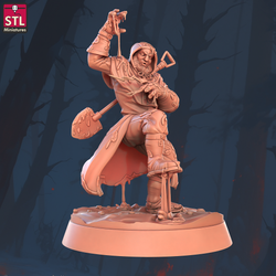 3D Printed STL Miniatures Sewers Workers Set 28 - 32mm War Gaming D&D (Online Only)