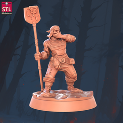 3D Printed STL Miniatures Sewers Workers Set 28 - 32mm War Gaming D&D (Online Only)