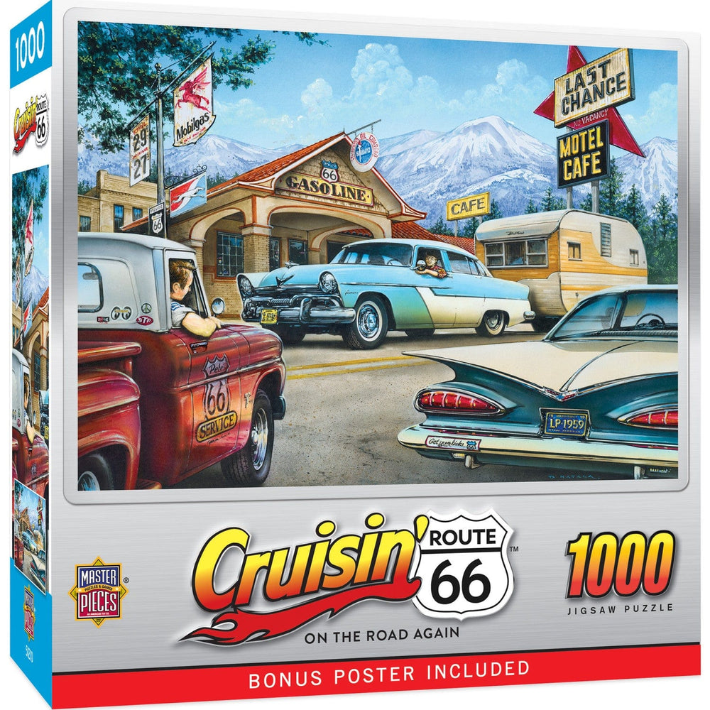 Cruisin' Route 66 - On the Road Again 1000 Piece Jigsaw Puzzle (ONLINE ORDER ONLY)