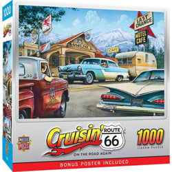 Cruisin' Route 66 - On the Road Again 1000 Piece Jigsaw Puzzle (ONLINE ORDER ONLY)