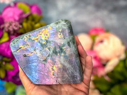 Large Purple Labradorite crystal Freeform, Rainbow Labradorite, White Labradorite (ONLINE ORDER ONLY)