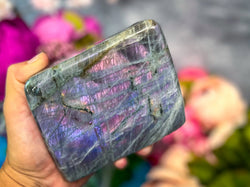 Large Purple Labradorite crystal Freeform, Rainbow Labradorite, White Labradorite (ONLINE ORDER ONLY)