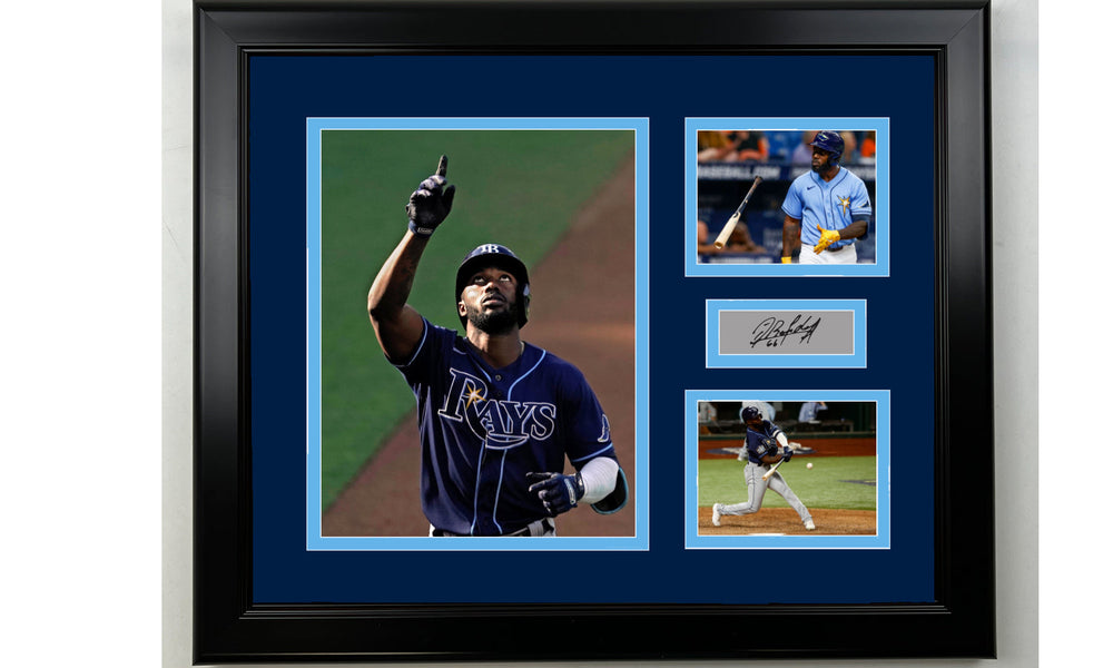 Framed Randy Arozarena Tampa Bay Rays Facsimile Laser Engraved Signature Baseball 14x11 3 Photo Collage (ONLINE ORDER ONLY)