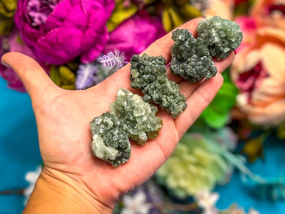 Raw Dark Green Prehnite Specimens (ONLINE ORDER ONLY)
