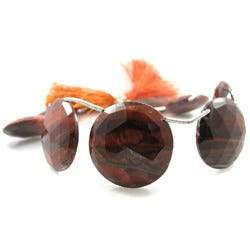 Red Tiger Eye Faceted Coin (ONLINE ORDER ONLY)