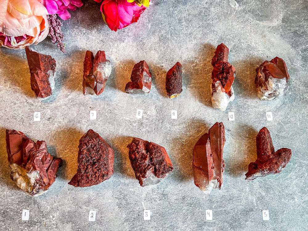 Raw Red Hematoid Quartz Clusters, You Choose Piece! (ONLINE ORDER ONLY)