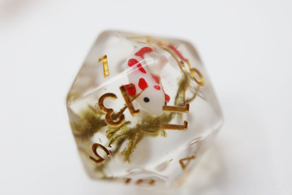 Red Koi Fish RPG Dice Set (ONLINE ORDER ONLY)