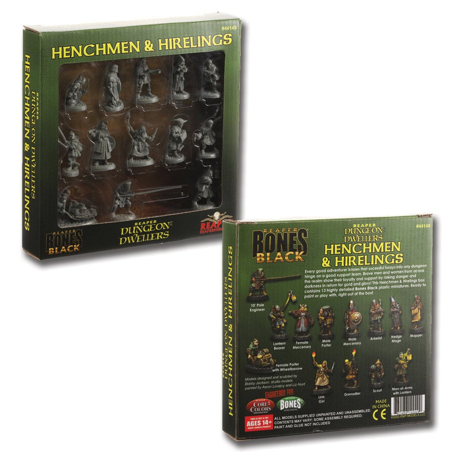 Reaper Bones Black: Henchmen & Hirelings - Boxed Set (ONLINE ORDER ONLY)