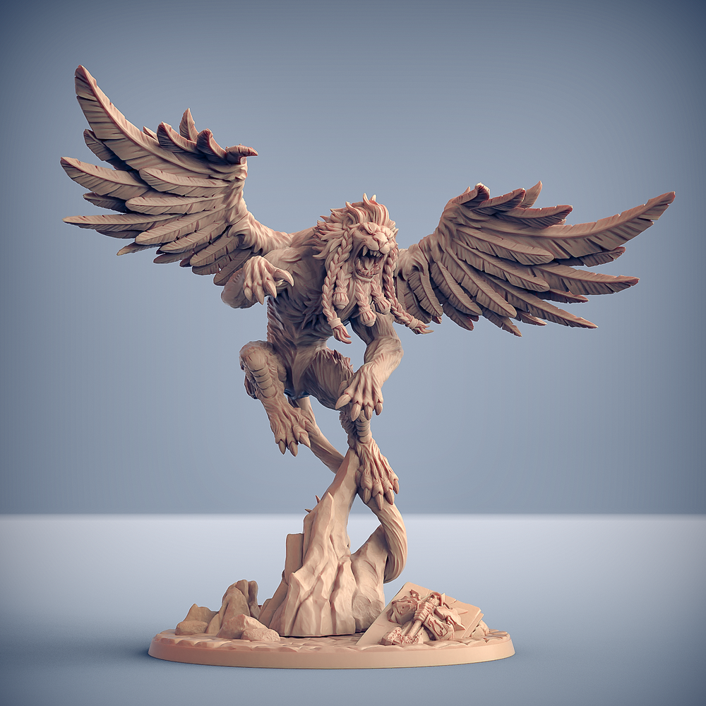 3D Printed Artisan Guild Proudmane Winged Lion The Requien Brotherhood 28mm 32mm (Online Only)