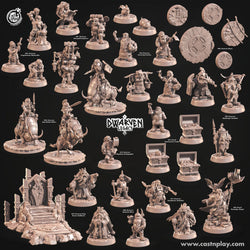 3D Printed Cast n Play Dwarven Mapstone Cartographer Dwarven Legacy Set 28mm 32mm D&D (Online Only)