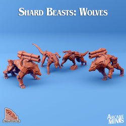 3D Printed Sordane Publishing Shard Beasts Wolves AC Adventure From Sewer to Sky 28 32mm D&D (Online Only)