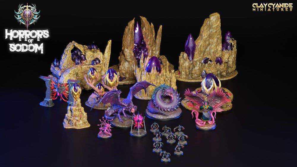 3D Printed Clay Cyanide Horrors of Sodom - Soultrap Crystal 28mm 32mm D&D (Online Only)