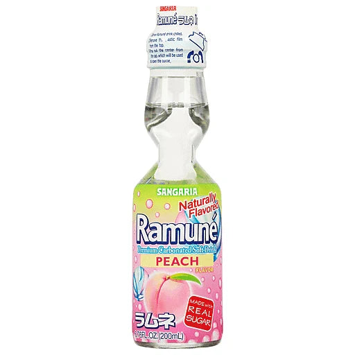 Ramune Peach Flavor (1 Bottle) (ONLINE ORDER ONLY)