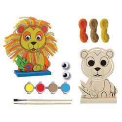 Lion - Wood Yarn Wrapping Craft & Paint Kit (ONLINE ORDER ONLY)