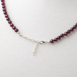 Rhodolite Garnet Faceted Round Necklace AAA (ONLINE ORDER ONLY)