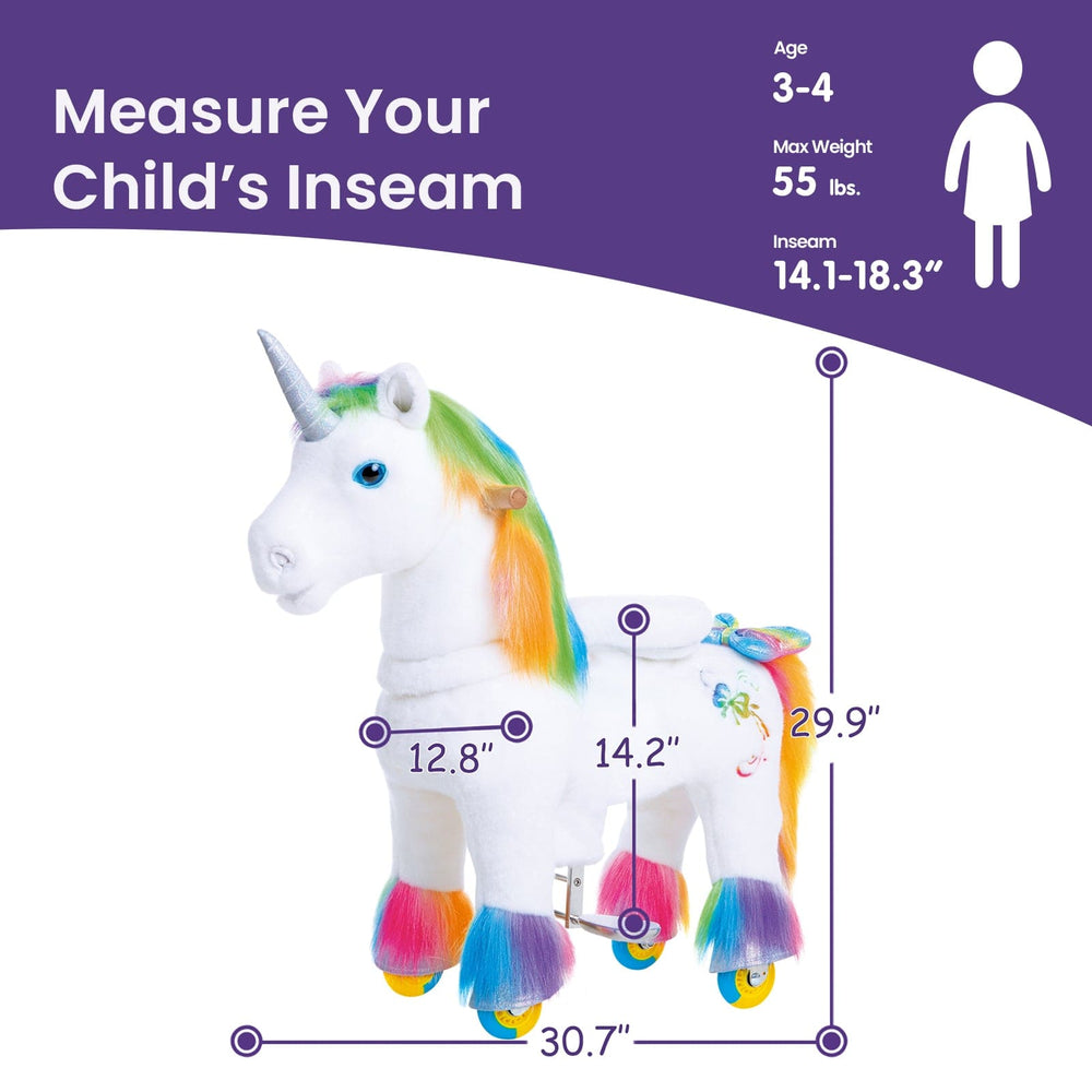 Model X Unicorn Ride On Toy for Age 3-4 Rainbow (ONLINE ORDER ONLY)