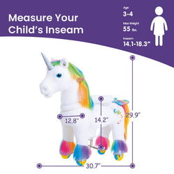 Model X Unicorn Ride On Toy for Age 3-4 Rainbow (ONLINE ORDER ONLY)