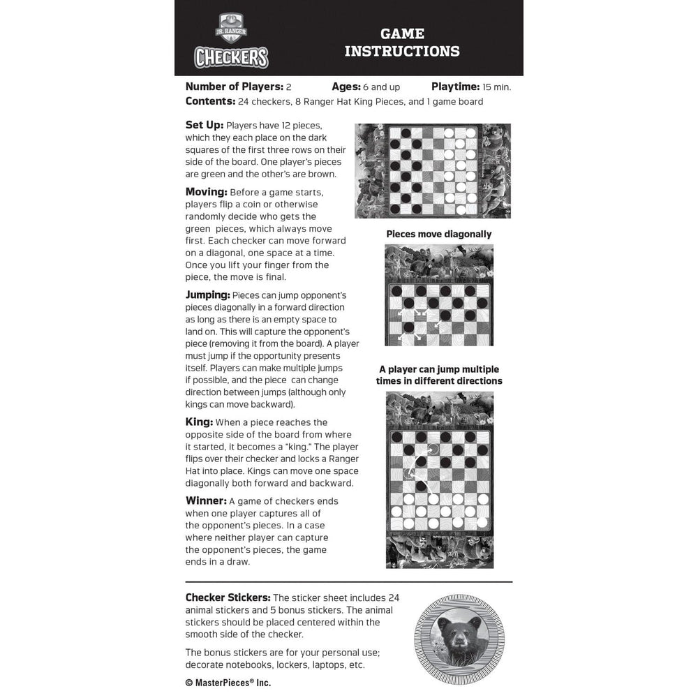 Jr. Ranger Checkers Board Game (ONLINE ORDER ONLY)