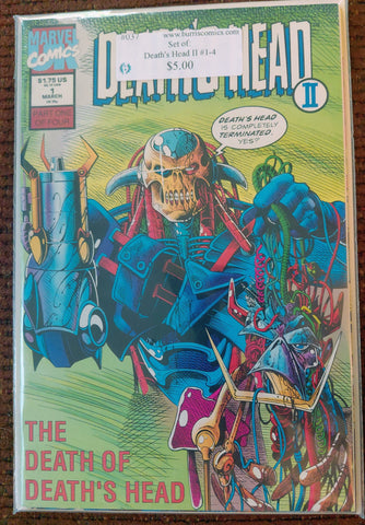 Comic Book Set: Death's Head II #1-4, Marvel Comics (ONLINE ORDER ONLY)