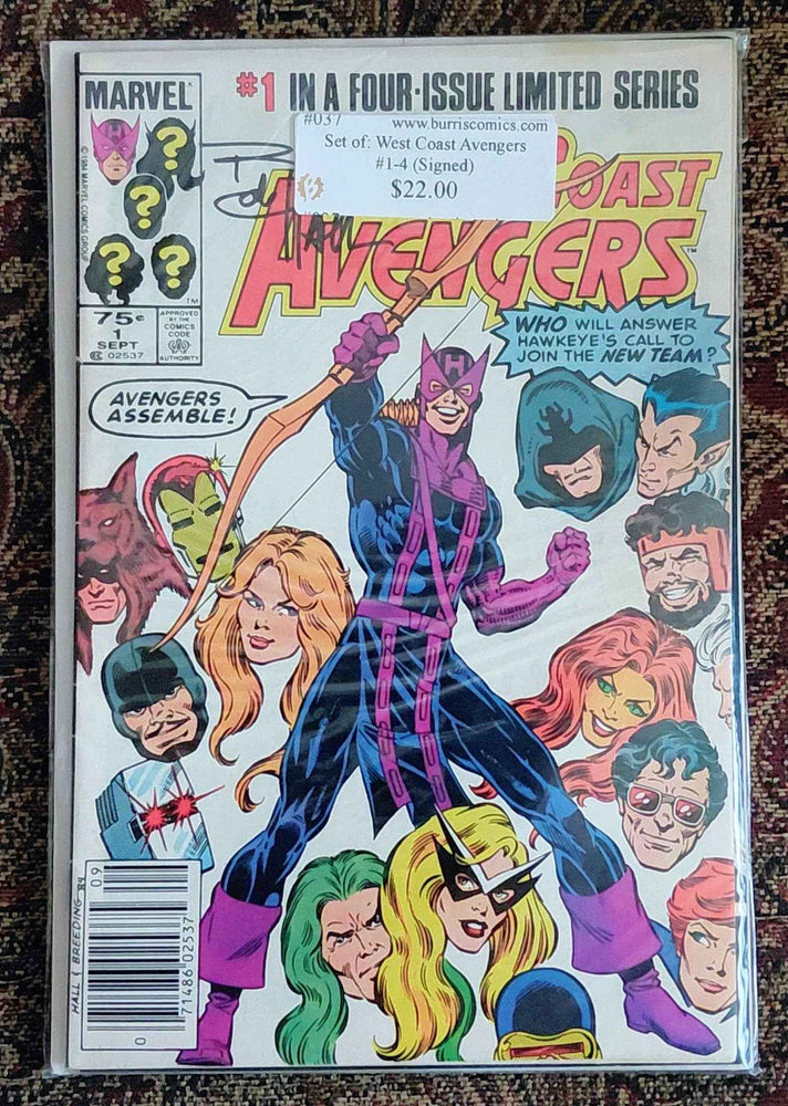 Comic Book Set: West Coast Avengers #1-4, Marvel Comics (Signed) (ONLINE ORDER ONLY)
