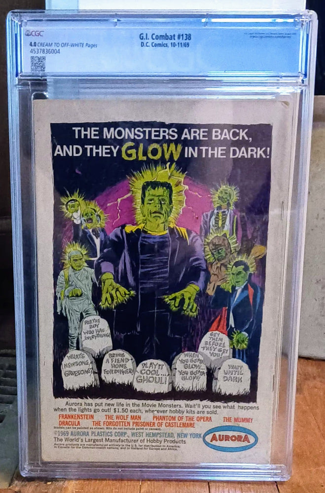 G.I. Combat #138, DC Comics (November 1969, CGC 4.0) (ONLINE ORDER ONLY)