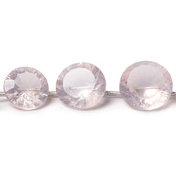 Rose Quartz Beads Concave Faceted Round (ONLINE ORDER ONLY)