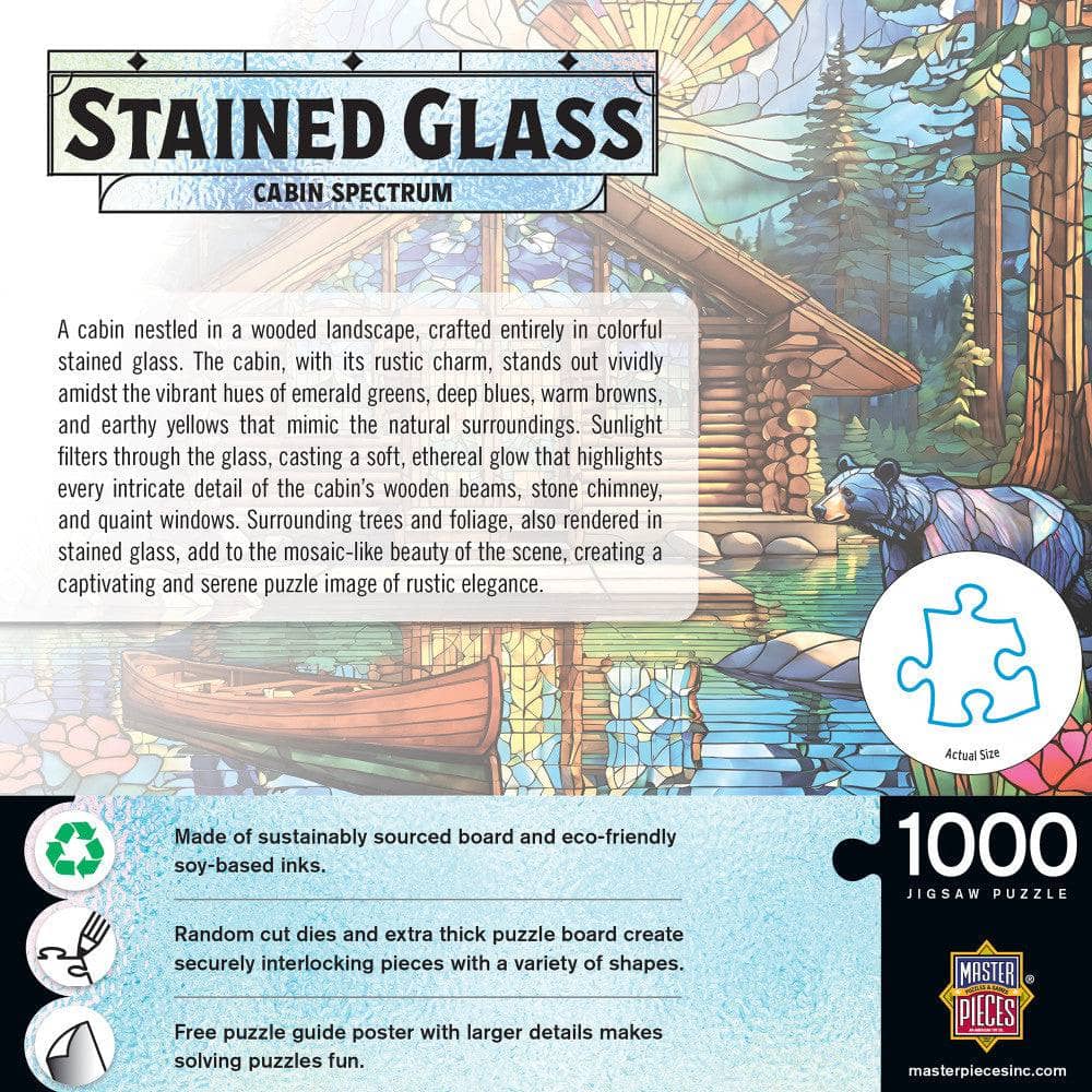 Stained Glass - Cabin Spectrum 1000 Piece Jigsaw Puzzle (ONLINE ORDER ONLY)