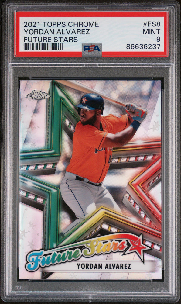2021 TOPPS CHROME FUTURE STARS YORDAN ALVAREZ #FS8 - PSA 9 (Online Order Only)
