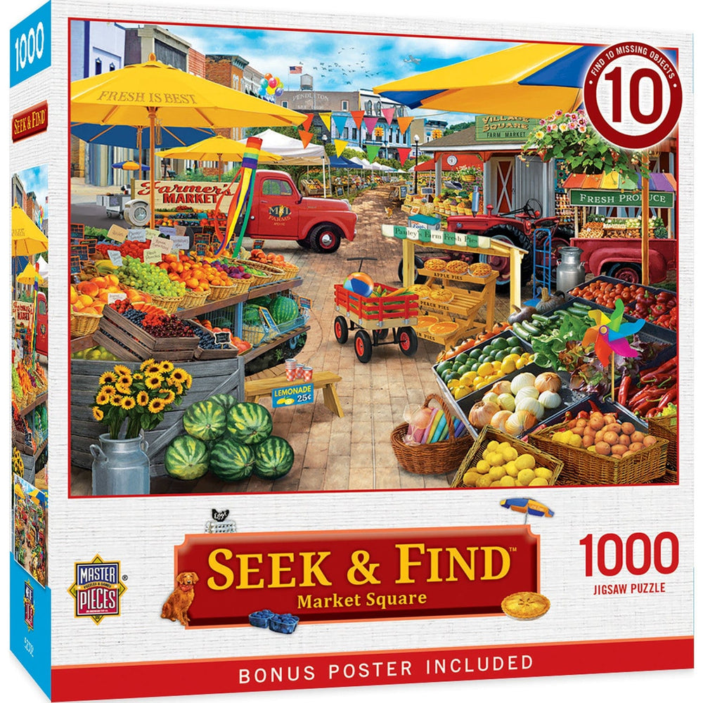 Seek & Find - Market Square 1000 Piece Jigsaw Puzzle (ONLINE ORDER ONLY)