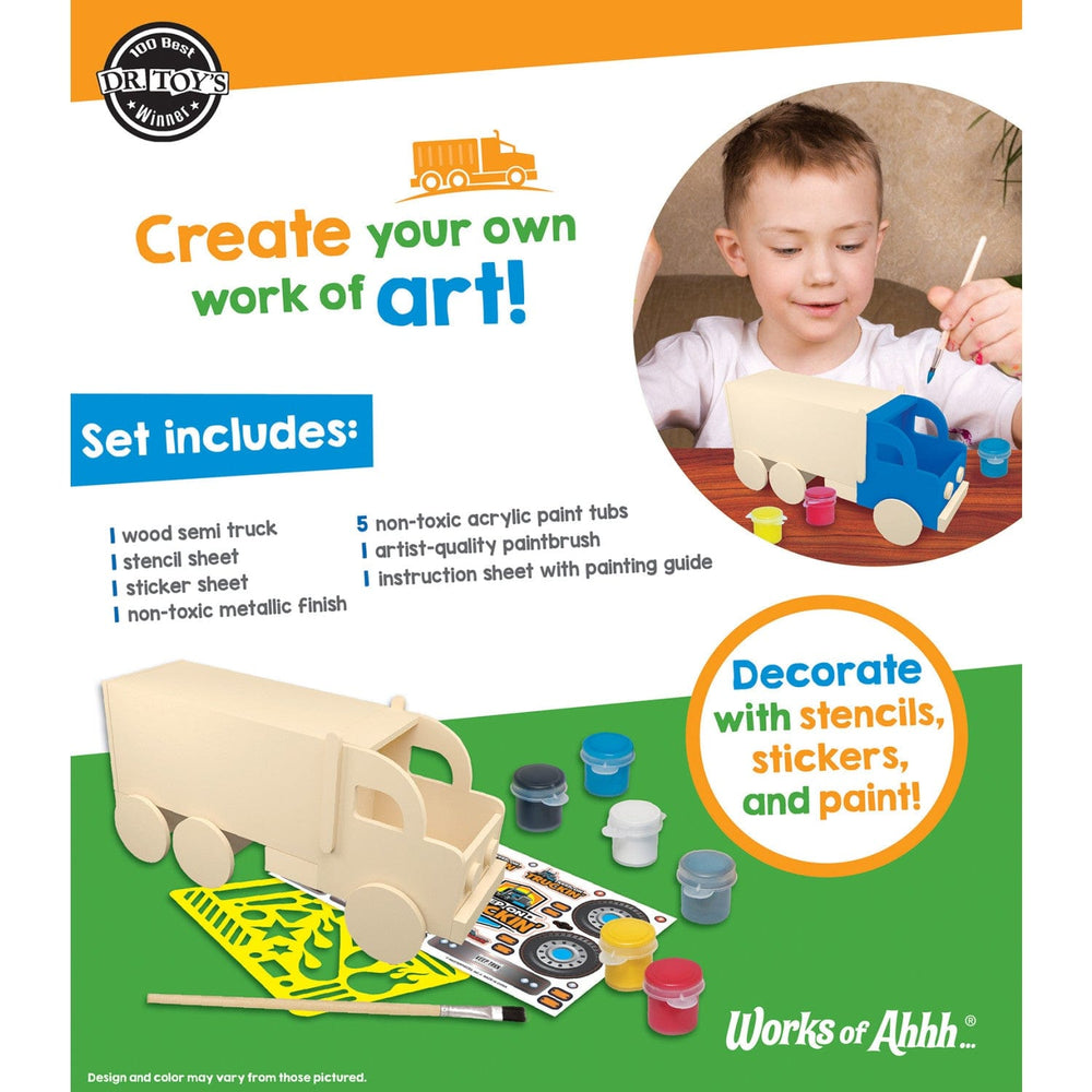 Semi Truck Wood Paint Set (ONLINE ORDER ONLY)