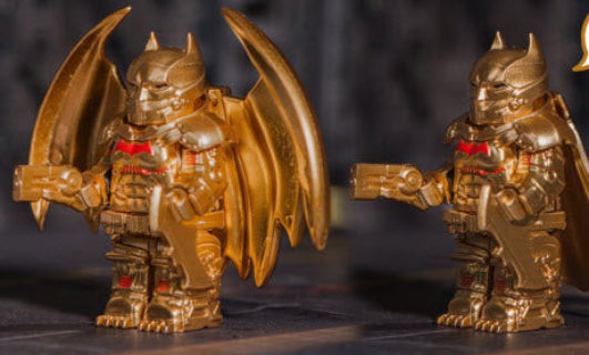 Gold Custom Dark Knight Armored Hero Minifig (Online Only)