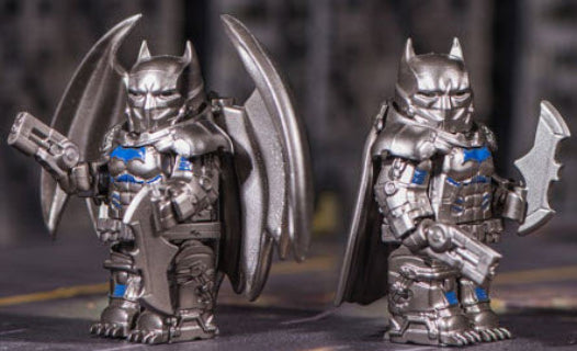 Silver Custom Dark Knight Armored Hero Minifig (Online Only)