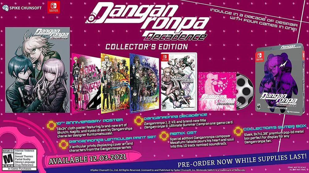 Danganronpa Decadence (Collector's Edition) (Nintendo Switch) (ONLINE ORDER ONLY)