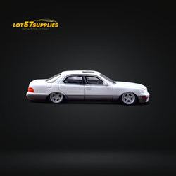 Fine works64 Lexus LS400 - White/Gray Double Stanced 1:64 (ONLINE ORDER ONLY)