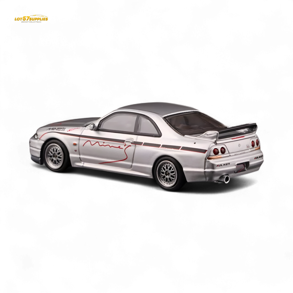 Inno64 NISSAN SKYLINE GR-R (R33) "Tuned by Mine's" Silver 1:64 (ONLINE ORDER ONLY)