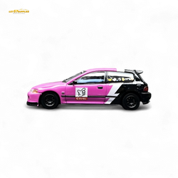 Street Weapon Honda Civic EG6 No Good Racing Pink 1:64
