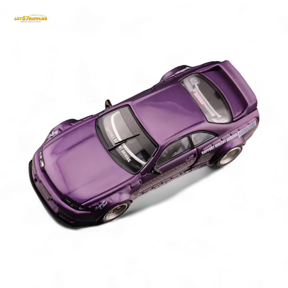 Inno64 NISSAN SKYLINE GT-R (R33) "PANDEM ROCKET BUNNY" Purple 1:64 (ONLINE ORDER ONLY)