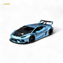 Flame Huracan LP610-4 LWBK WideBody Resin - ICE BLUE LBWK 1:64 (ONLINE ORDER ONLY)