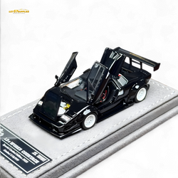 TPC Lamborghini Countach LBWK Black White Wheels Malaysia Exclusive Openable - 1:64 (ONLINE ORDER ONLY)