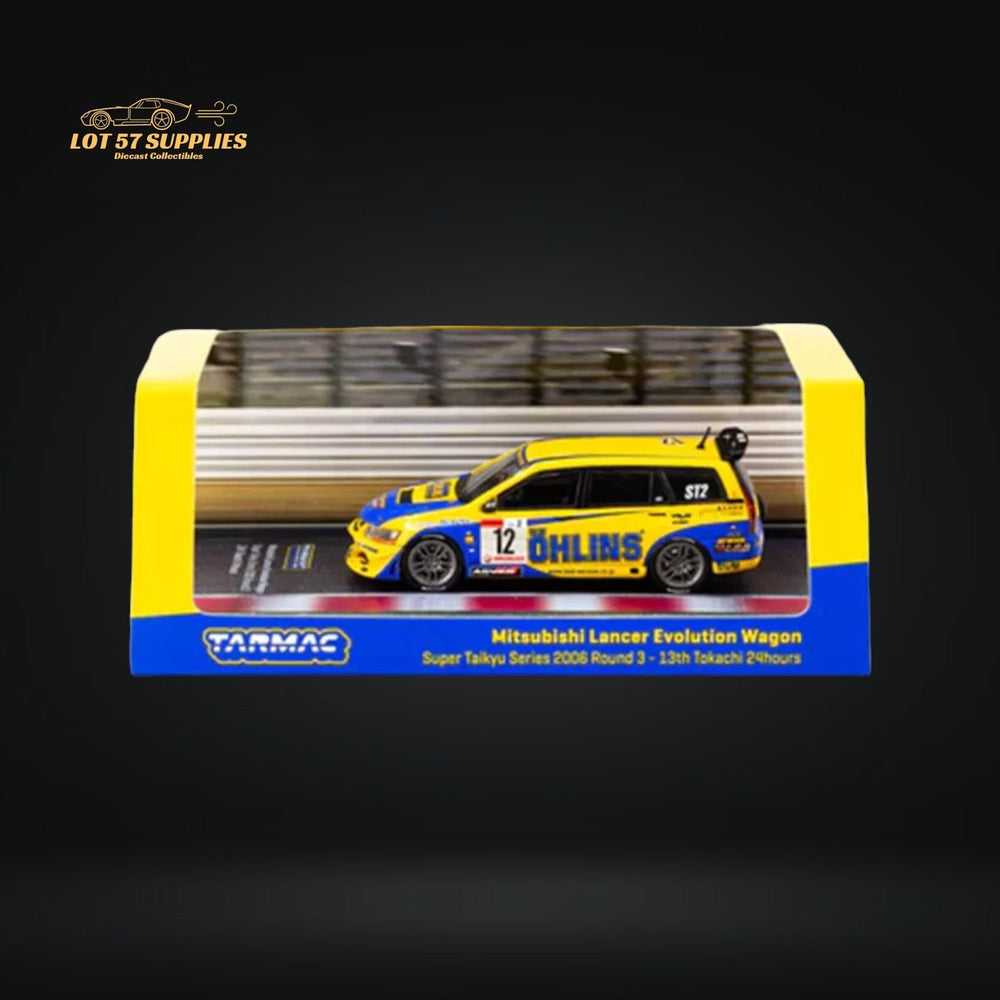 Tarmac Works Mitsubishi Lancer Evolution Wagon Super Taikyu Series 2006 13th Tokachi 24hours OHLINS 1:64 (ONLINE ORDER ONLY)