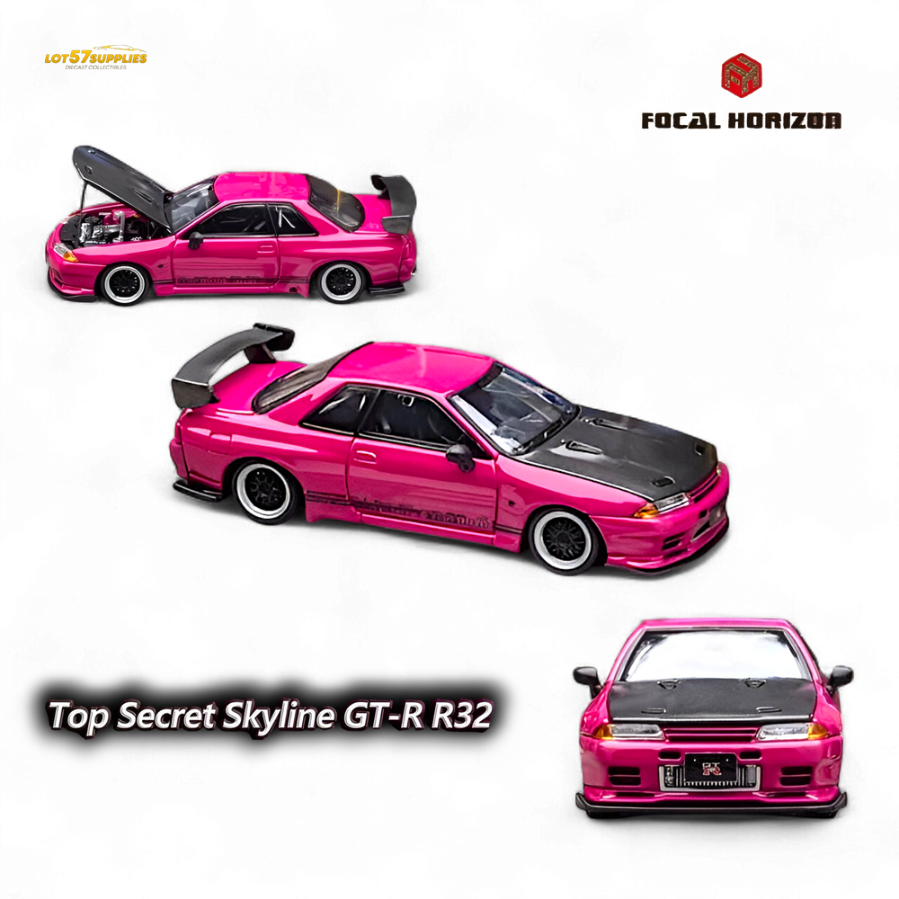 Focal Horizon Nissan Skyline GT-R R32 Top Secret Pink 1:64