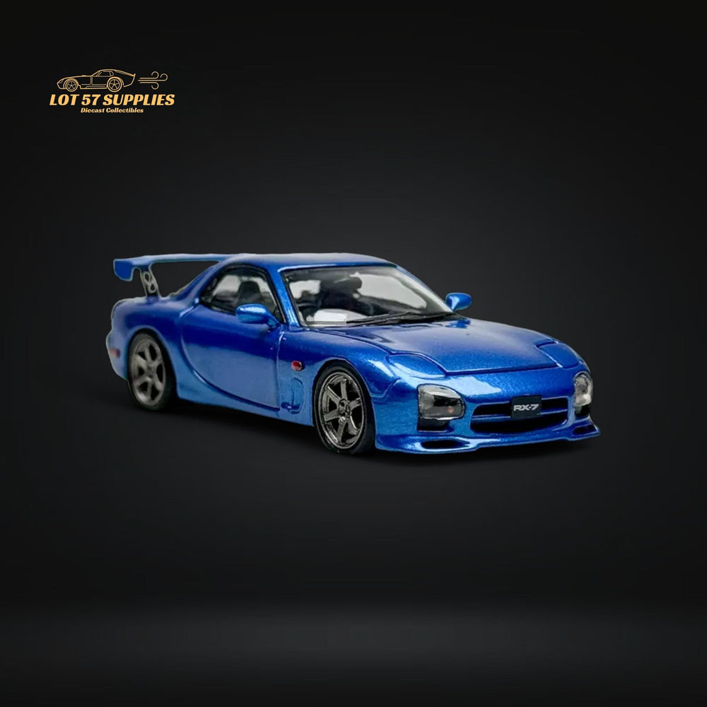 PGM Mazda RX-7 FD3S Metallic Blue Fully Openeable Standard Base 1:64 (ONLINE ORDER ONLY)