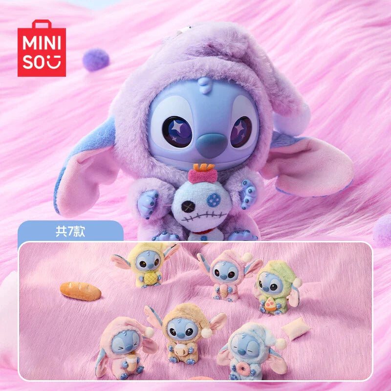 [In Stock] MINISO Stitch Eat Something Before Sleep Plush Keychain Blind Box (ONLINE ORDER ONLY)