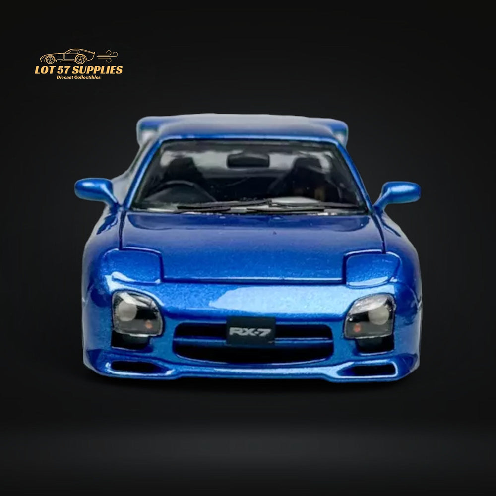 PGM Mazda RX-7 FD3S Metallic Blue Fully Openeable Standard Base 1:64 (ONLINE ORDER ONLY)
