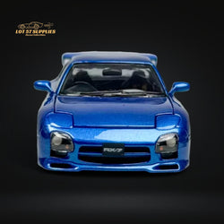 PGM Mazda RX-7 FD3S Metallic Blue Fully Openeable Standard Base 1:64 (ONLINE ORDER ONLY)