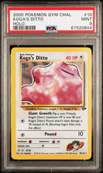 Graded 2000 PKM Gym Challenge #10 Koga's Ditto Holo Trading Card Game PSA 9 Mint (ONLINE ORDER ONLY)