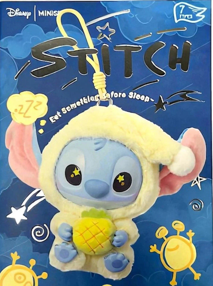 [In Stock] MINISO Stitch Eat Something Before Sleep Plush Keychain Blind Box (ONLINE ORDER ONLY)