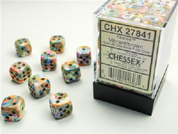 Chessex: Polyhedral Festive Dice sets - 12MM D6 (Online Order Only)