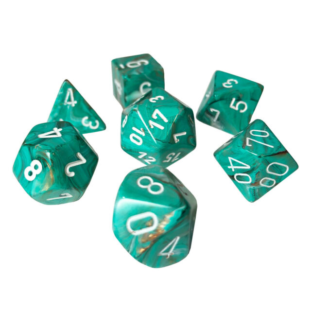Chessex: Marble Polyhedral Dice Set (Online Order Only)